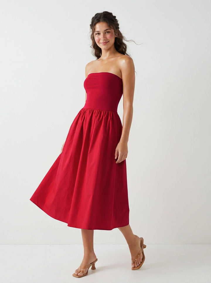 Strapless Maxi Dress: Black / S