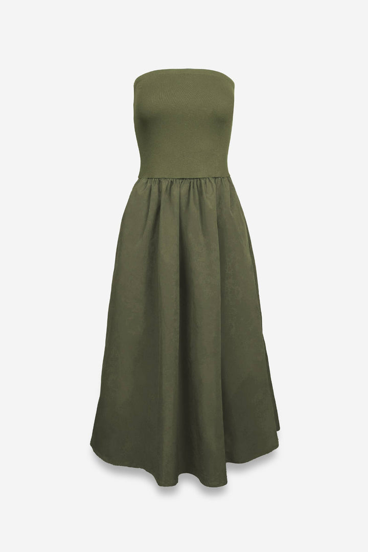 Strapless Maxi Dress: Black / S