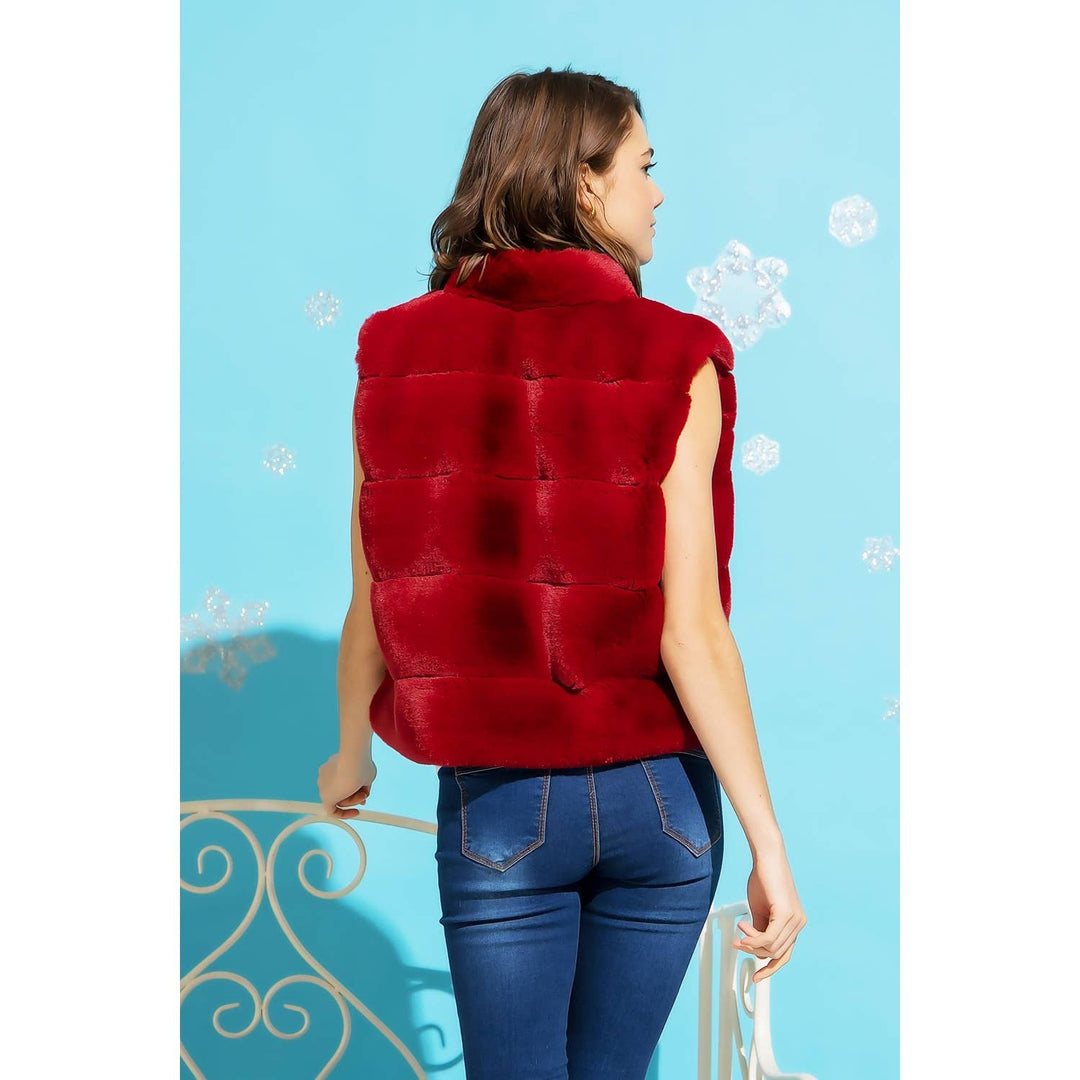 SHORT FUR ZIP VEST/ SM