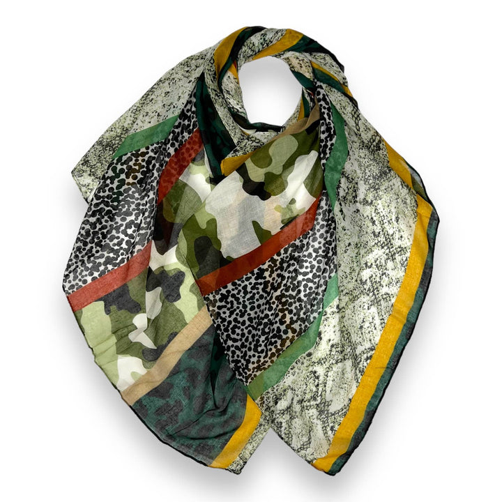 Animal print scarf: Black