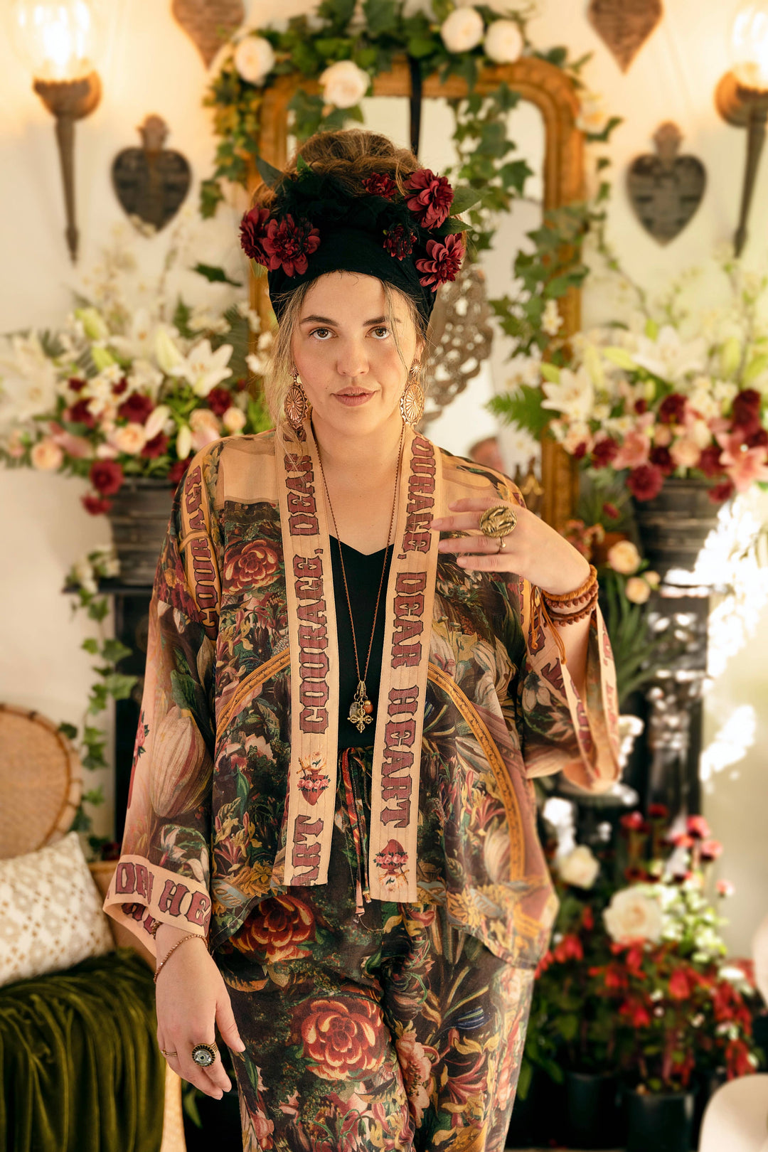 Courage Dear Heart Pixie Crop Kimono