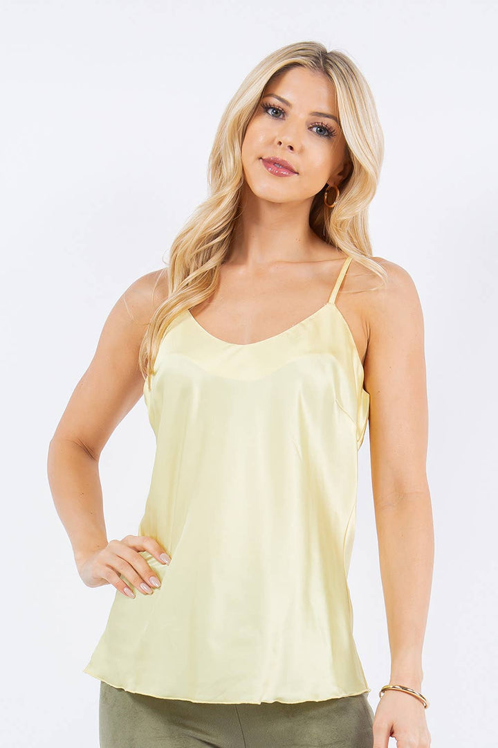 Satin Cami: Purple / L