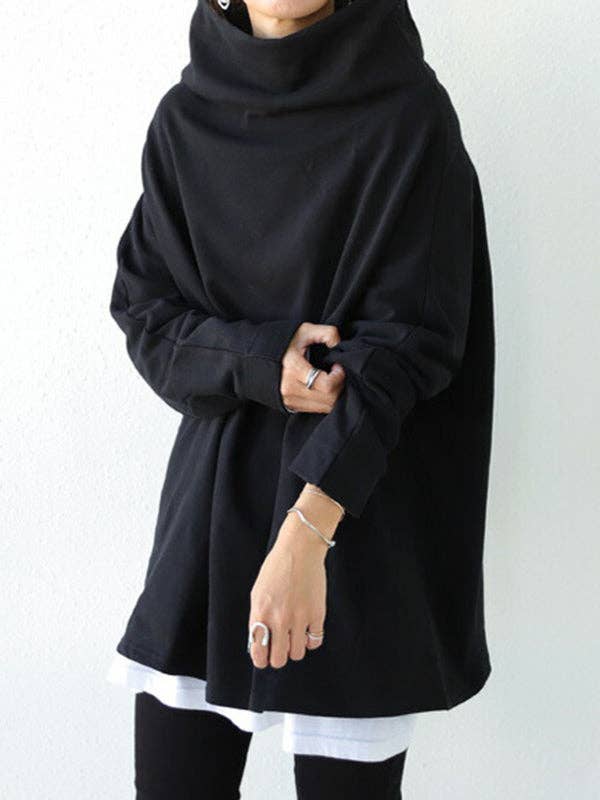 Black&Gray Oversize T-Shirt: BLACK / M