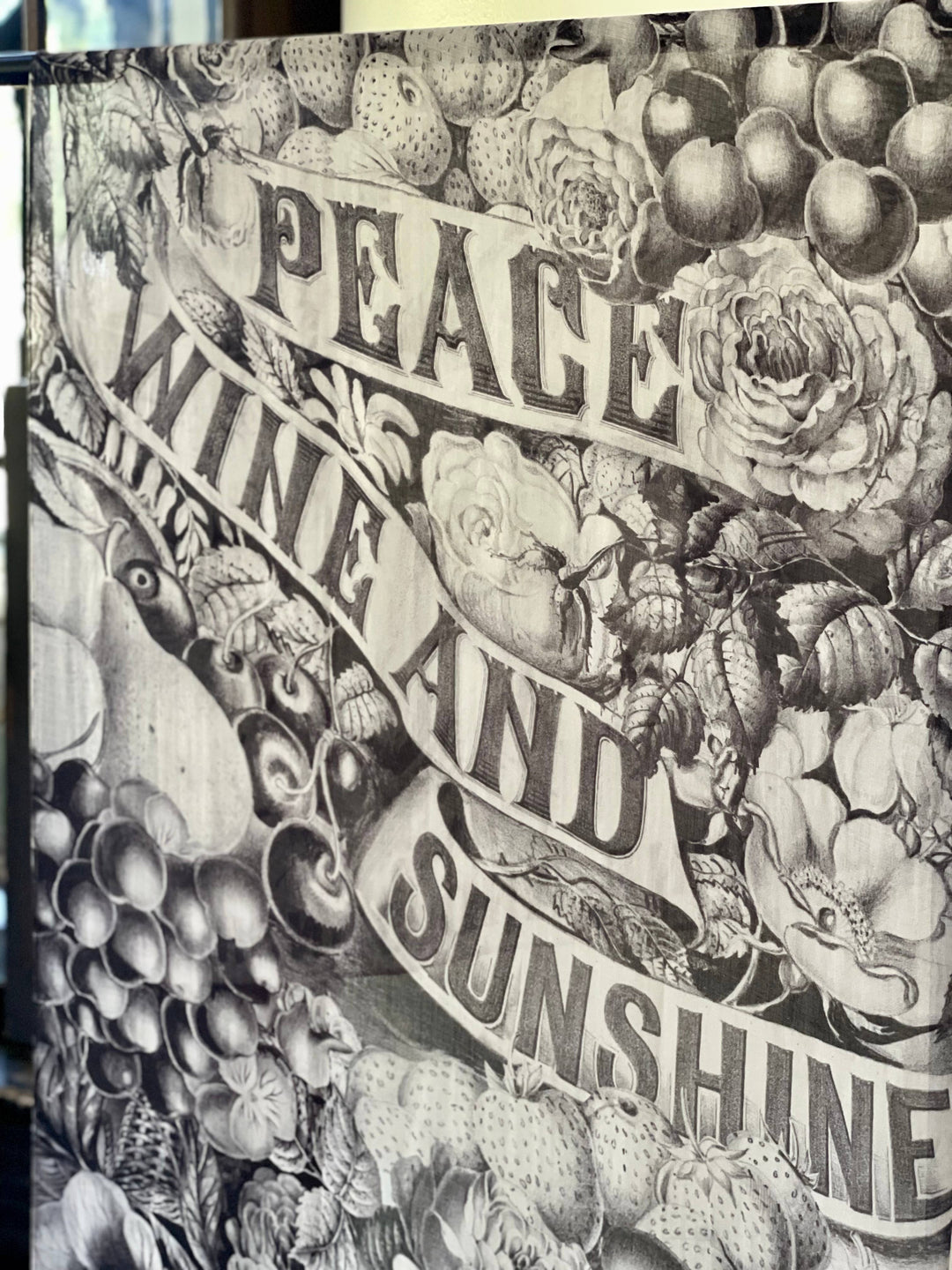 Peace Wine & Sunshine Printed Bamboo Scarf