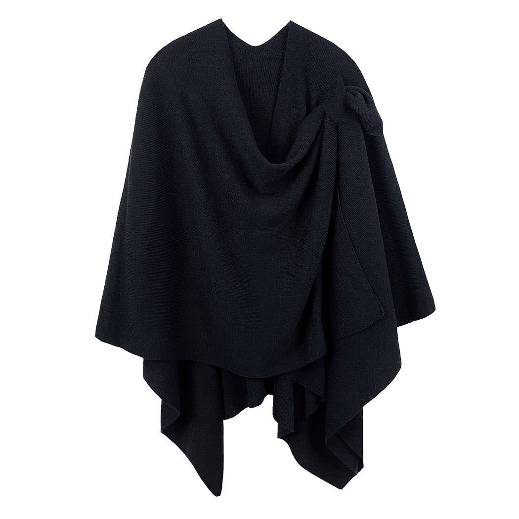 Ruana with Shoulder Strap: BLK