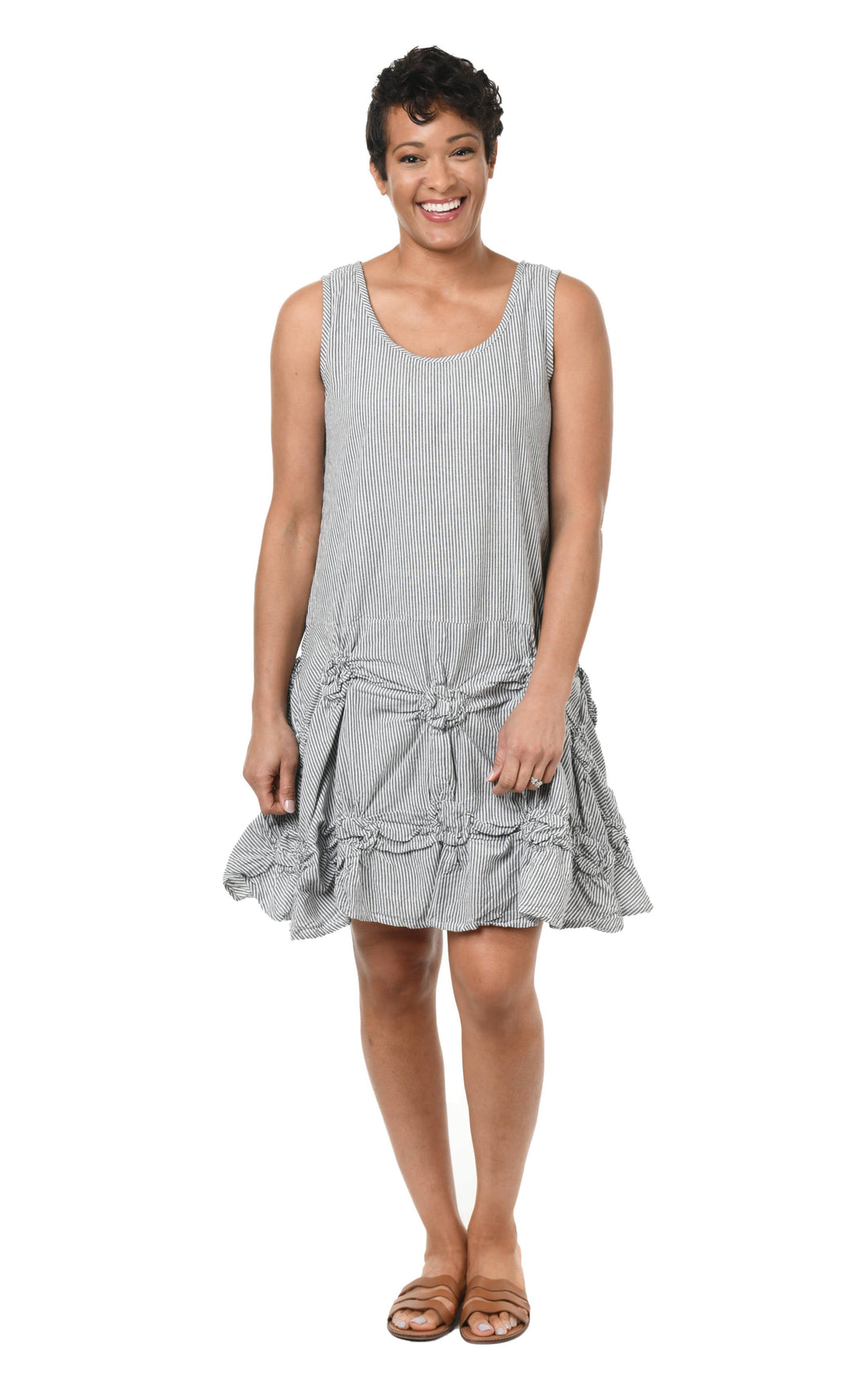 Tulip Clothing - CV379 Matilda Tunic in Ticking Stripe*: L