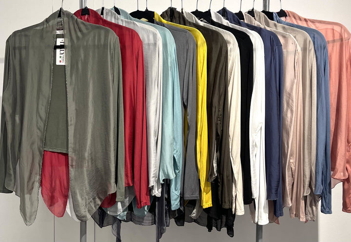 Crop Cardigan: Teal / One Size