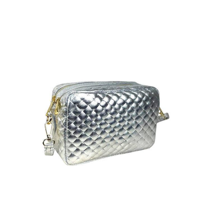Crossbody Bag in Leather: Gold