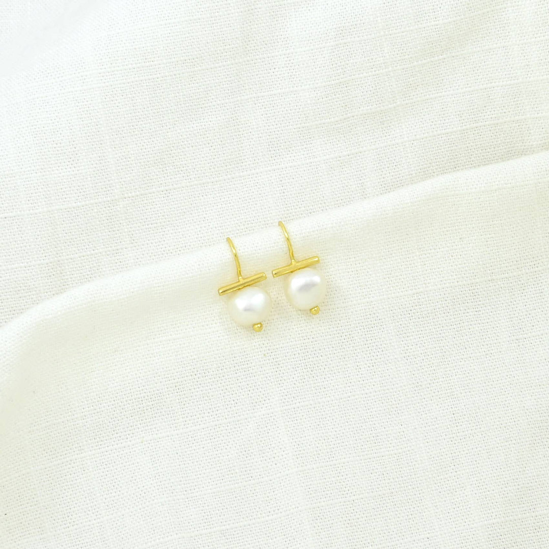Baroque Pearl Gold Earring