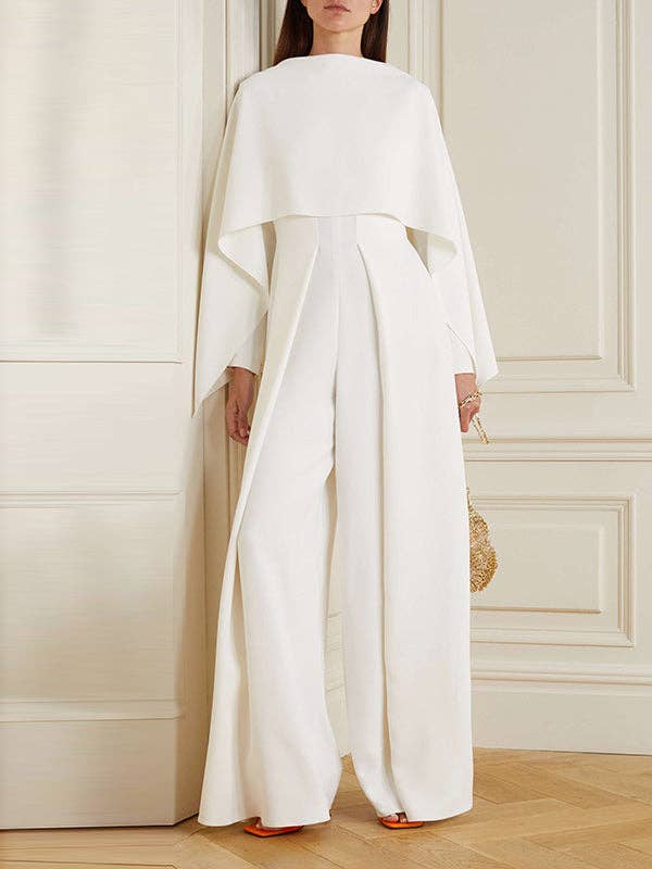 Zipper Long Sleeves Wrap Jumpsuits: BEIGE / L
