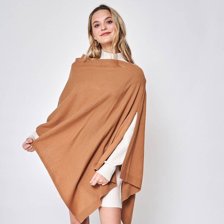 Scarf Poncho: BLK / One Size