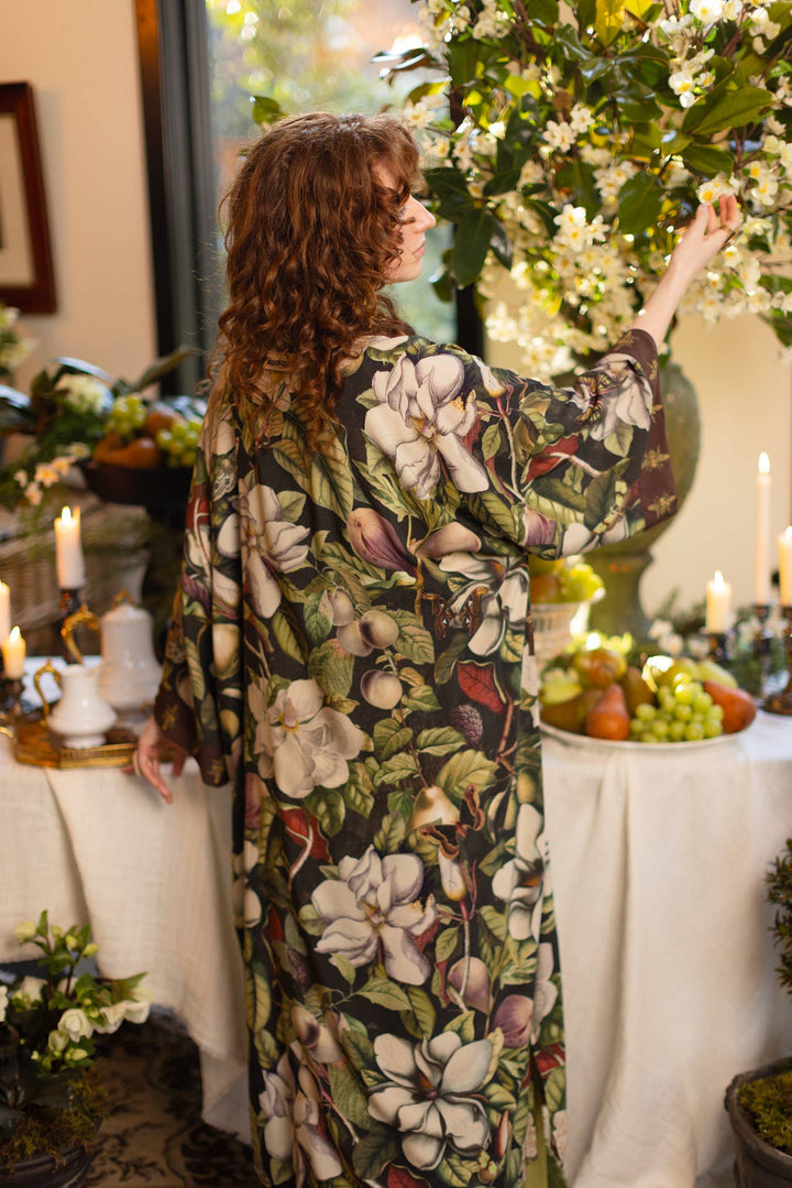 Fleur De Lune Opera  Kimono / Florals & Bees