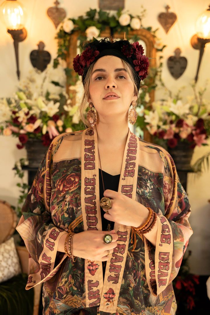 Courage Dear Heart Pixie Crop Kimono