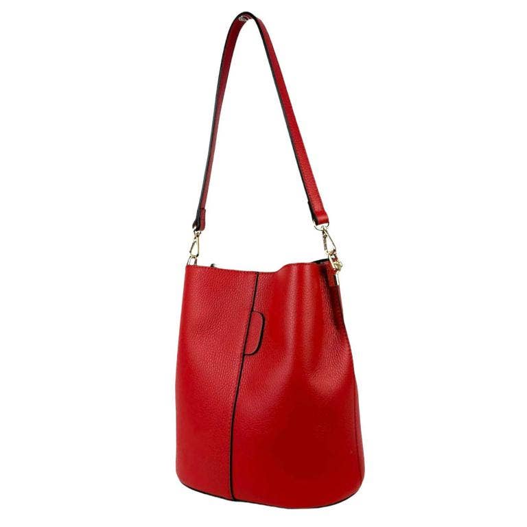 High Quality Italian Leather Shoulder Bag: Yellow