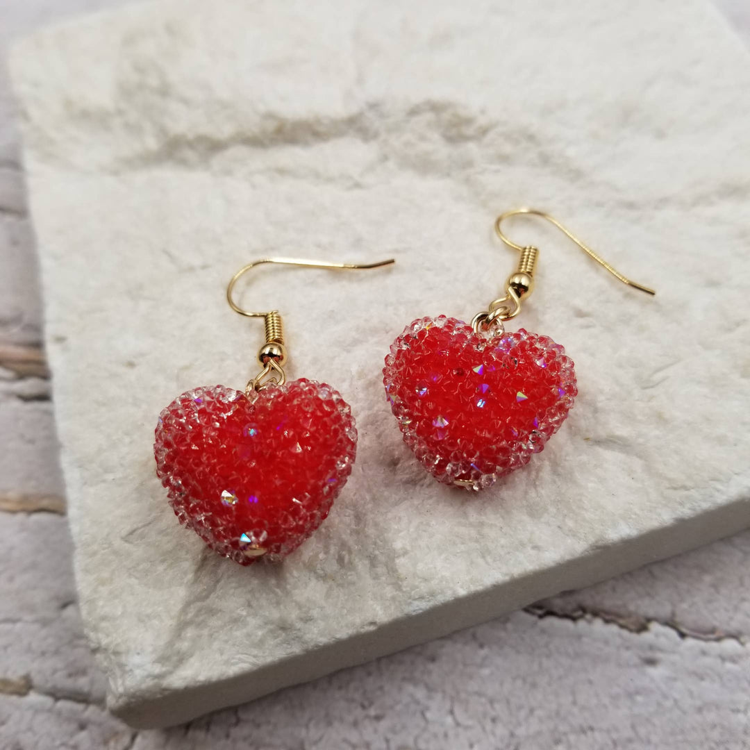 Red Sugar Heart Earrings