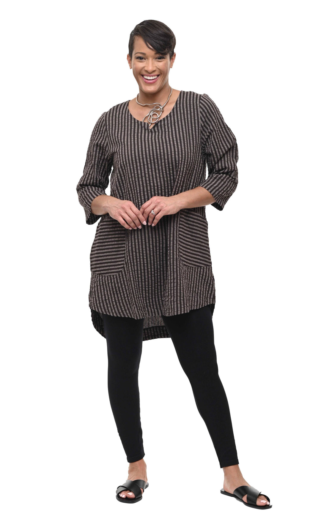 CV326 Paloma Tunic Stripe*: L