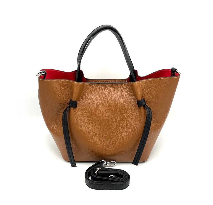 Leather bag, Made in Italy, 112544: Blk