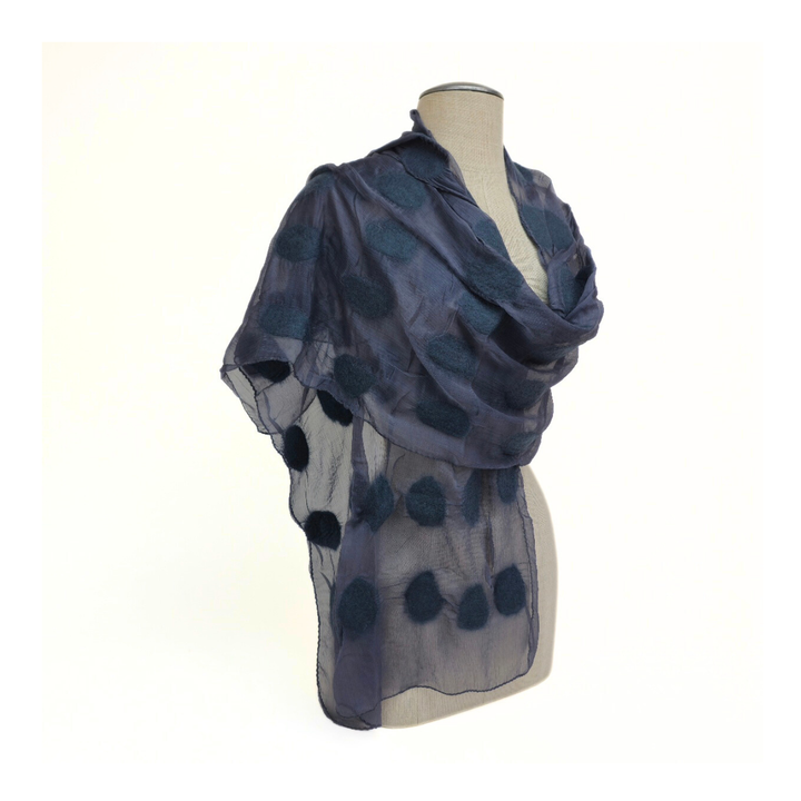 Polka Dot Soft Scarf: Black