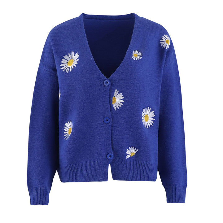 Daisy V-neck Cardi: Black / 2XL