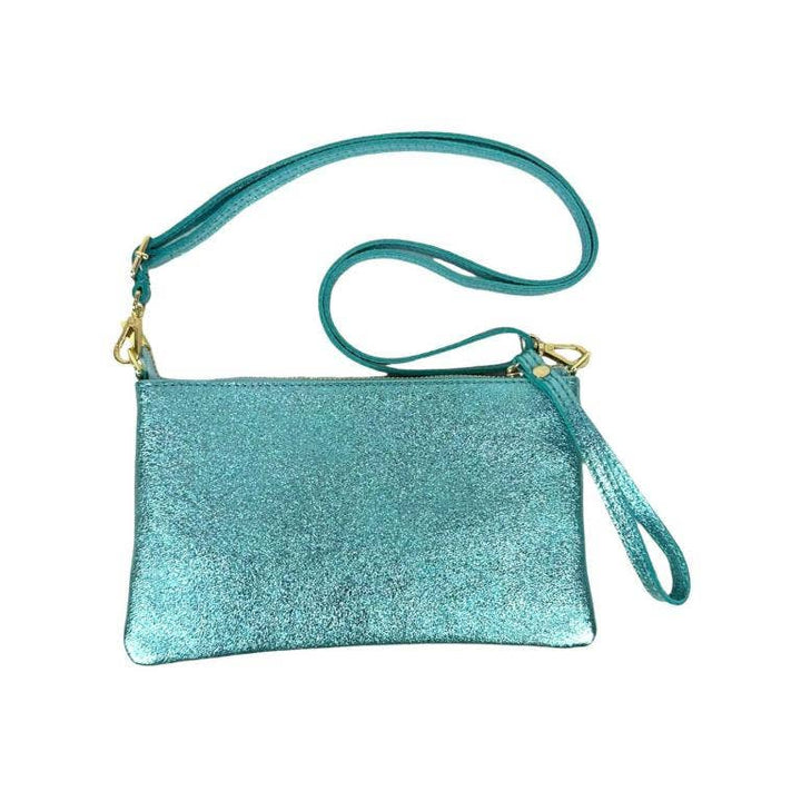Leather Bag with Shiny: Gold