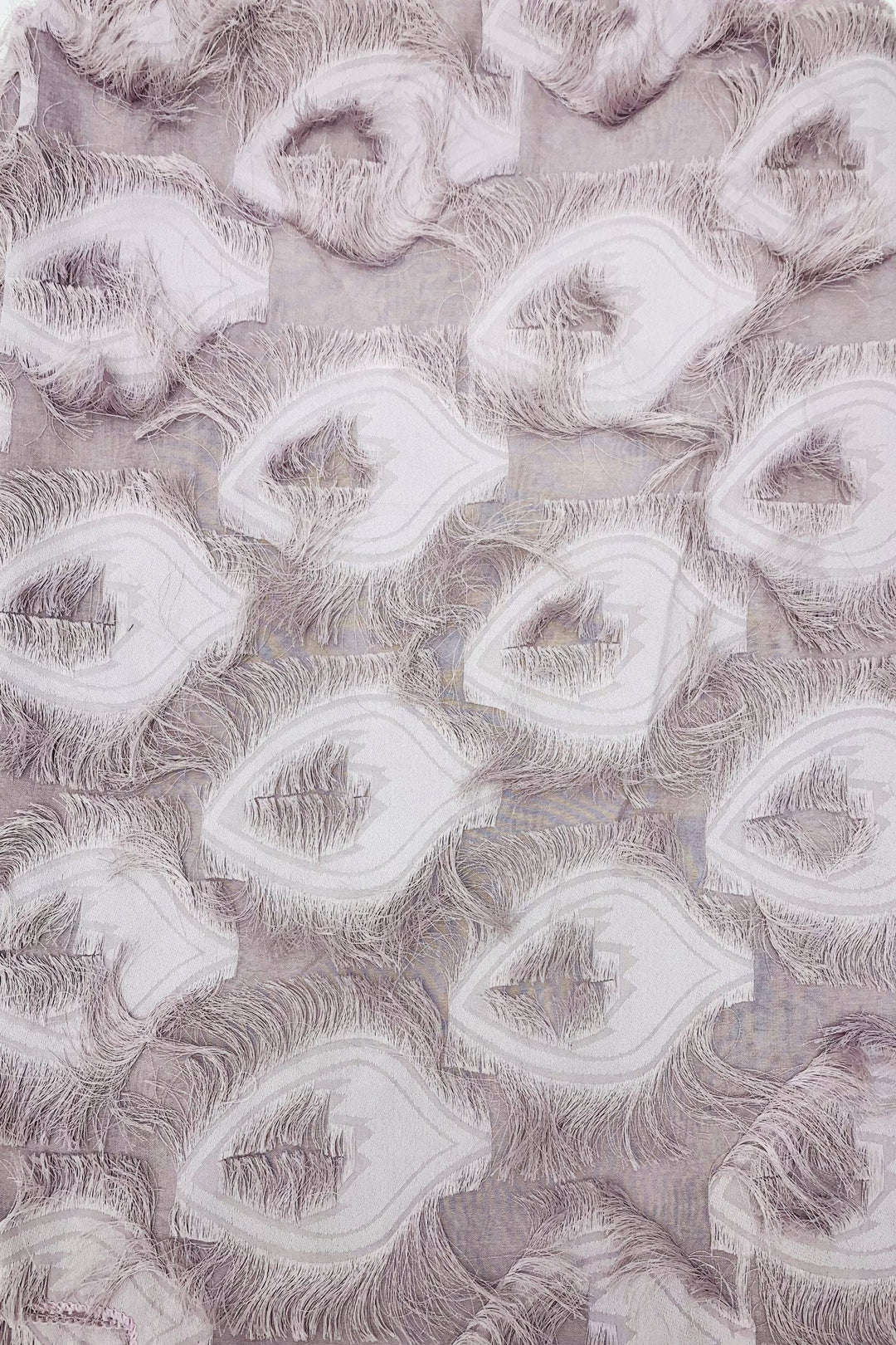 Elegant 3D Feather Fringe Eyelash Kimono/Cover-Up: Purple