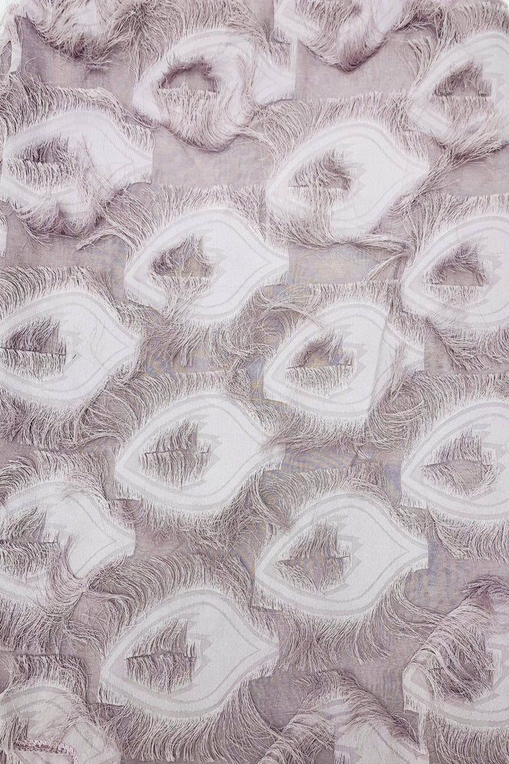 Elegant 3D Feather Fringe Eyelash Kimono/Cover-Up: Purple