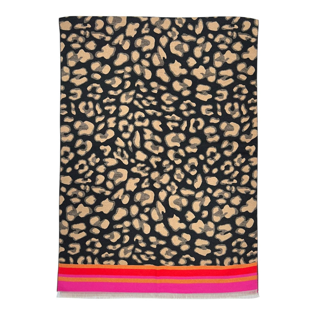Leopard print cashmere: Teal