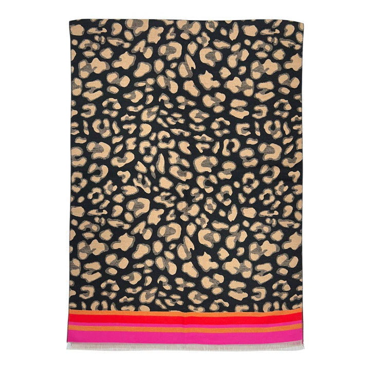 Leopard cashmere blend: Red