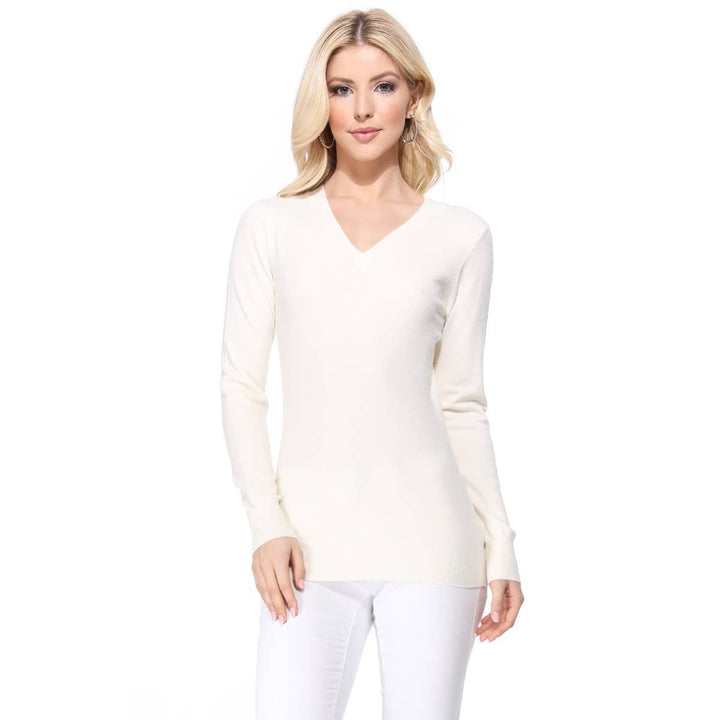 V-Neck Soft Sweater  MK5501: NAVY / XL