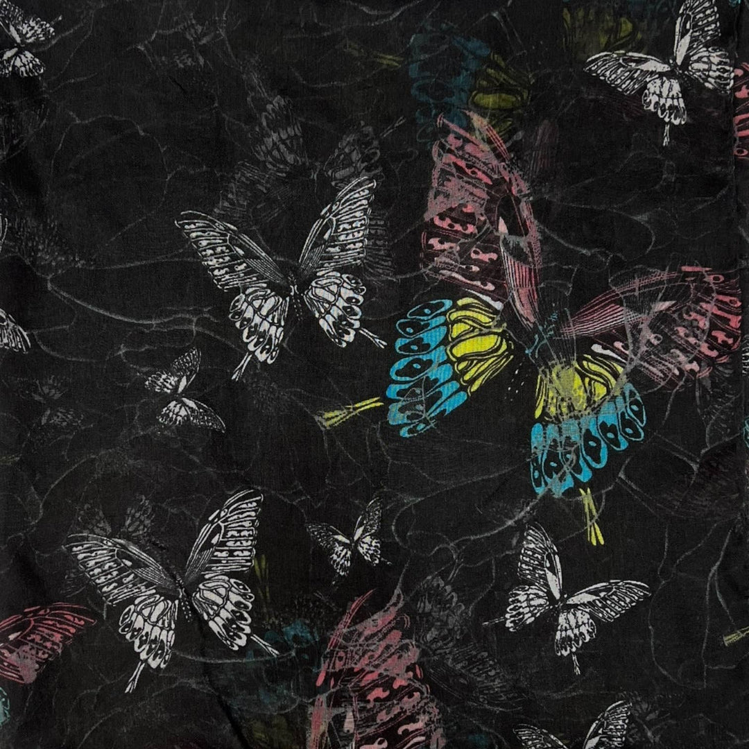 Butterfly print scarf: Baby Pink