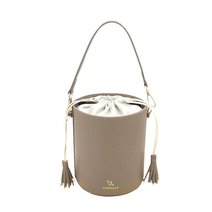 Leather bucket bag, Made in Italy,112613: Blk