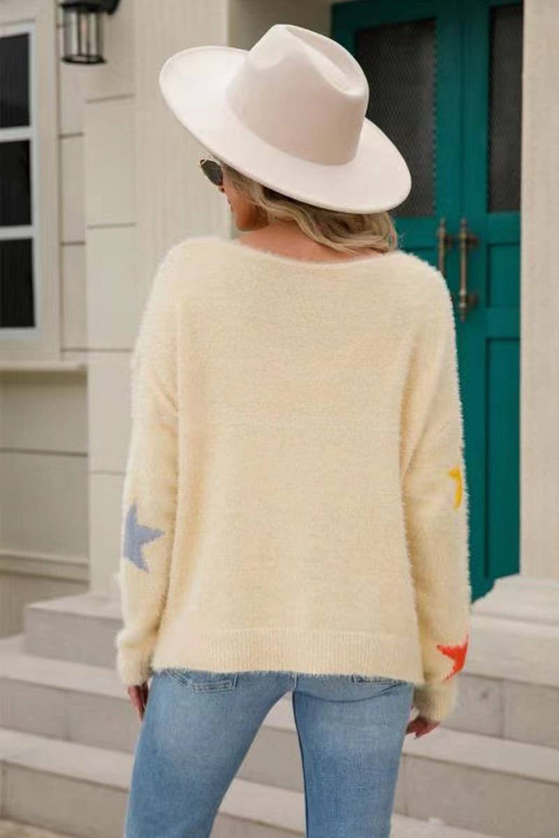 Star Sweater: Cream / L