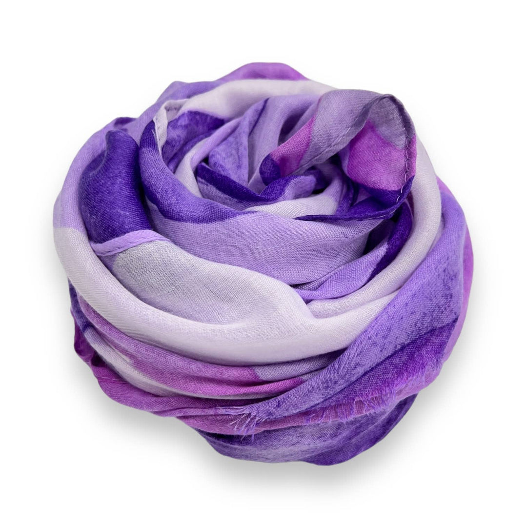 Soft Abstract painting scarf: Pink