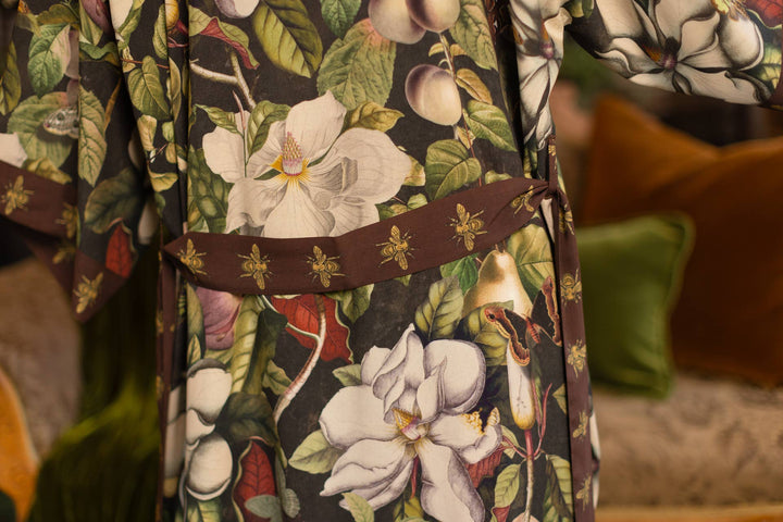 Fleur De Lune Opera  Kimono / Florals & Bees