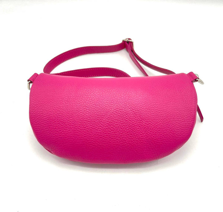 Leather Waist Bag, Made in Italy, 112466: Blk