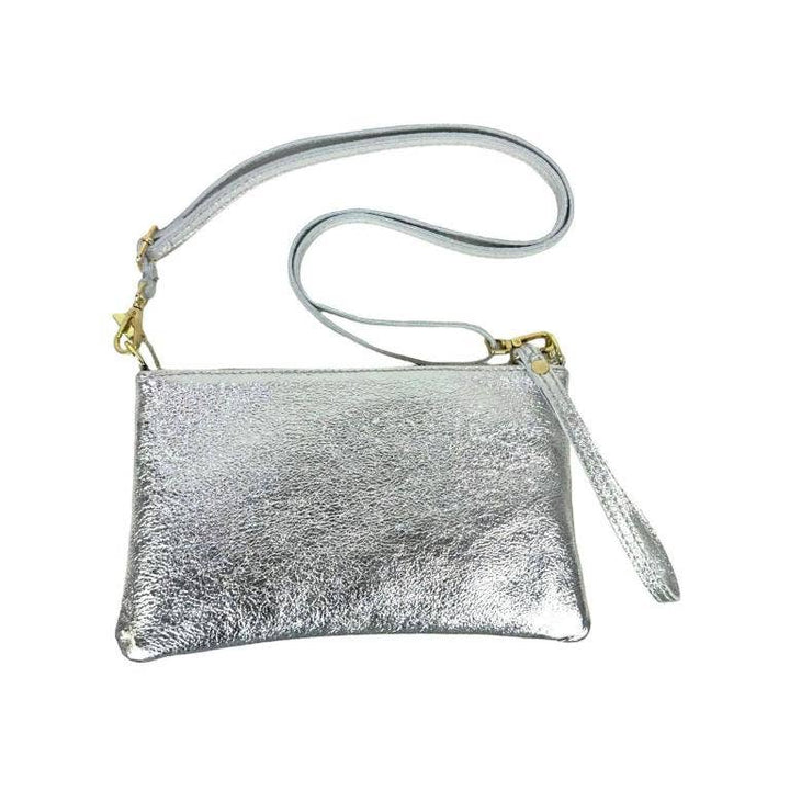 Leather Bag with Shiny: Gold