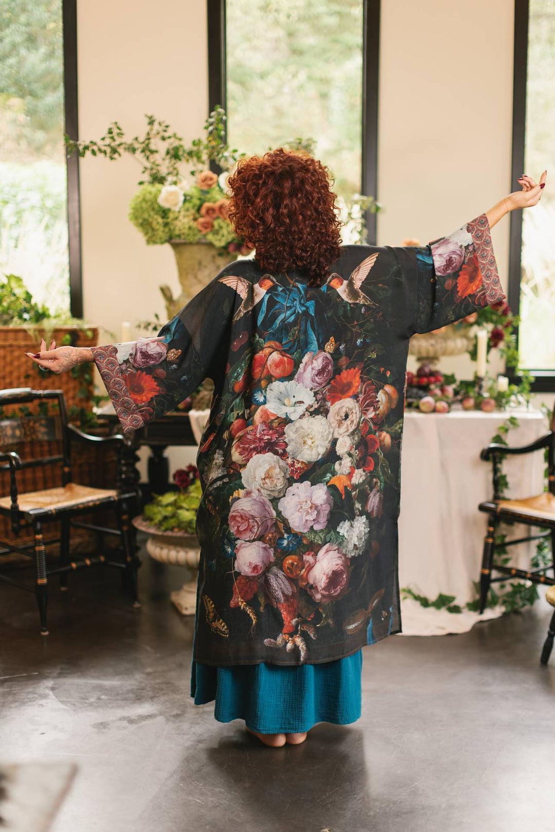 Flight of Fancy Kimono Hummingbird