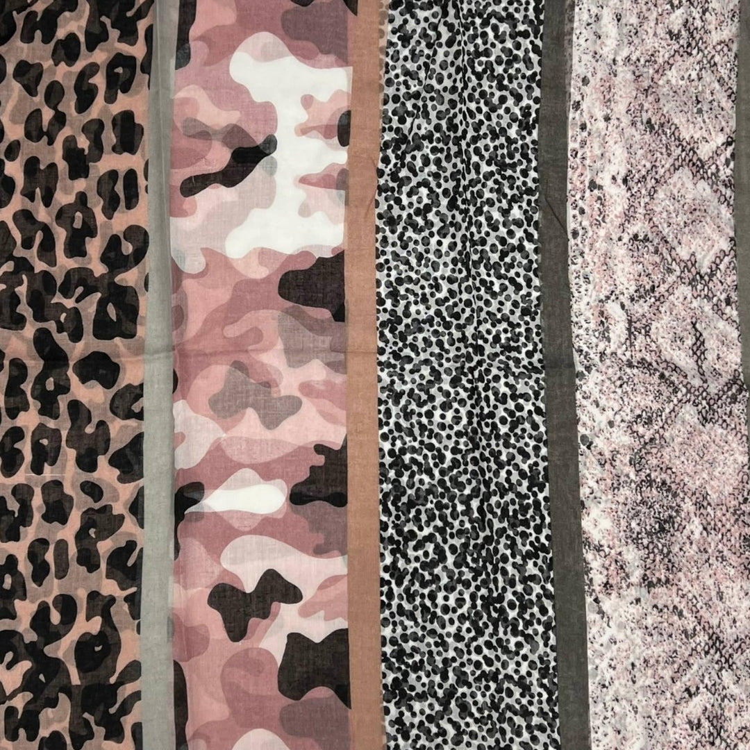 Animal print scarf: Black