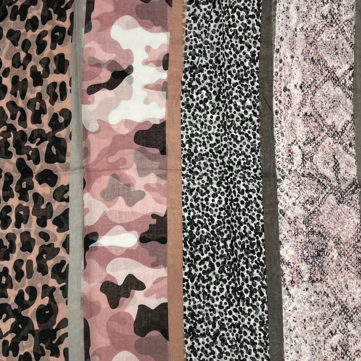Animal print scarf: Black