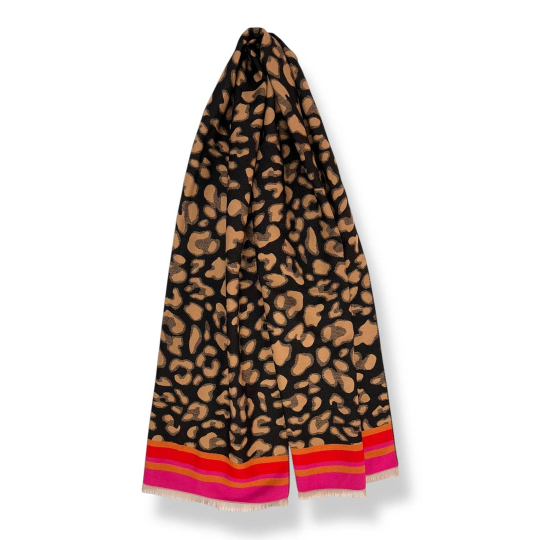 Leopard cashmere blend: Red