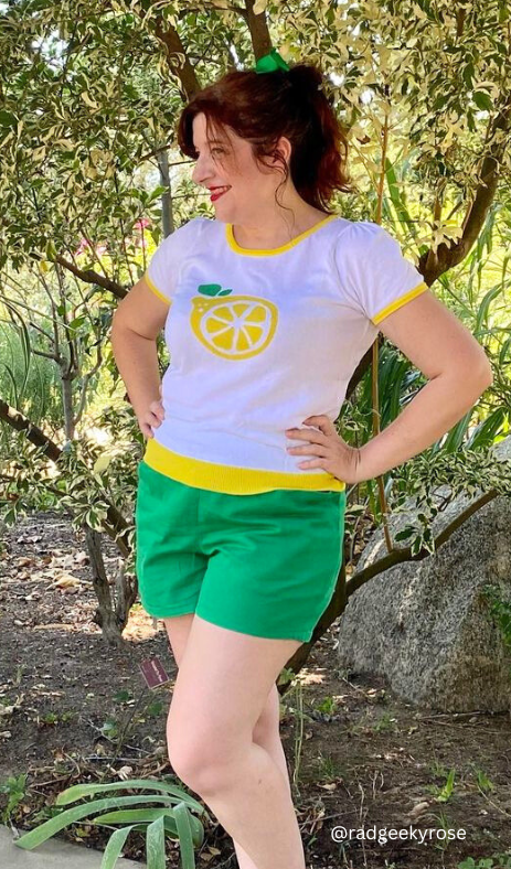 Lemon Print Sweater: / S