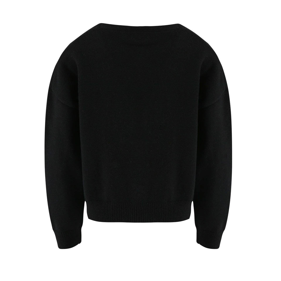 Daisy V-neck Cardi: Black / XL