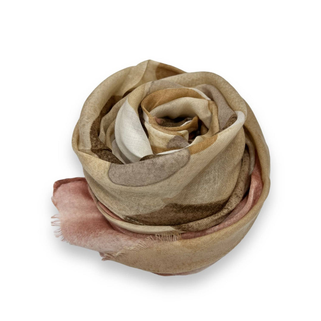 Soft Abstract painting scarf: Grey
