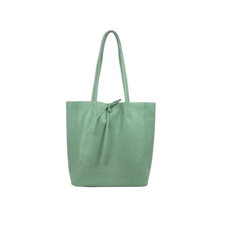 Leather Tote Bag: Brown