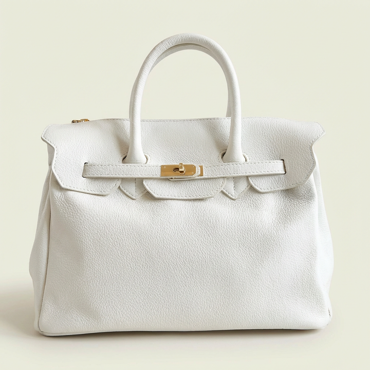 Maxi Bag Leather Made in Italy: Cognac