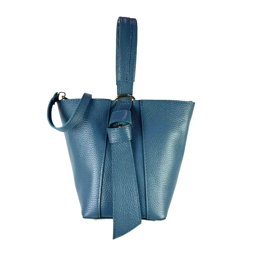 Genuine Leather Tote: Orange