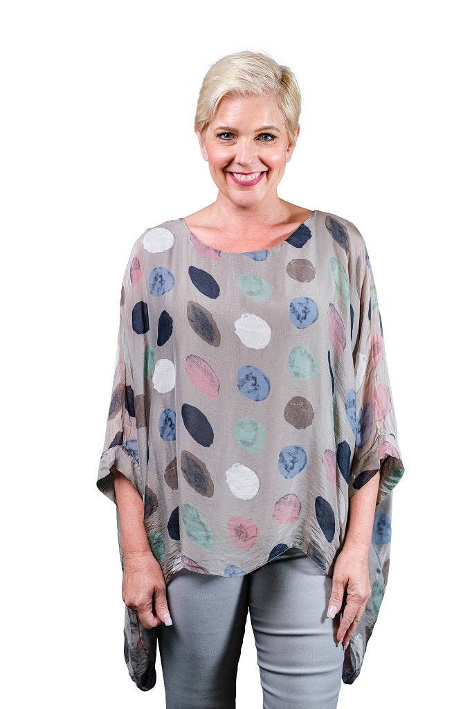 Circle Silk Kaftan (BQ201R):Olive