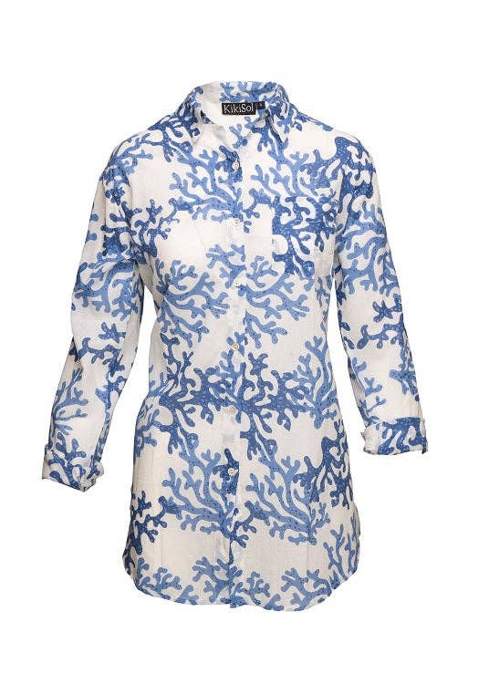 Blues Coral Shirt: Large