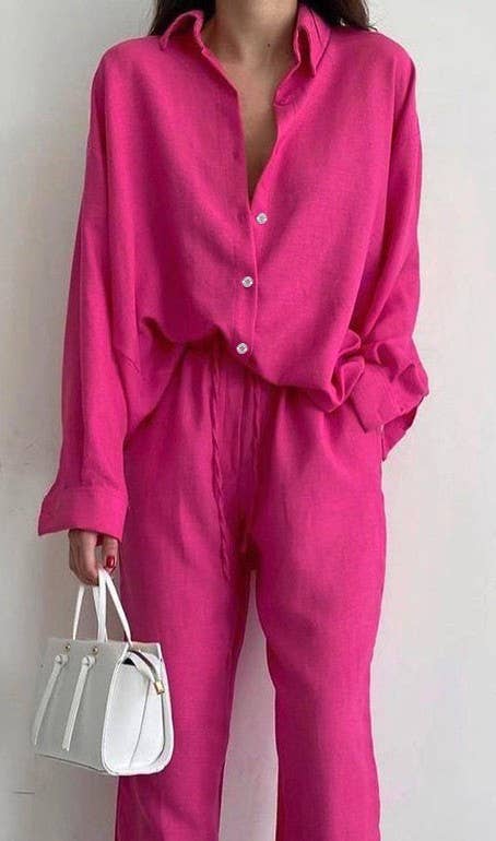 Linen Set -Beige / S