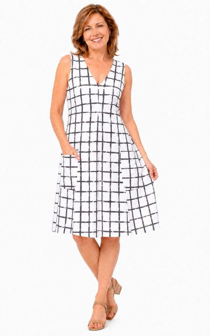 Tulip Clothing - CV656 Poppie in White Black Dissolve*: XS